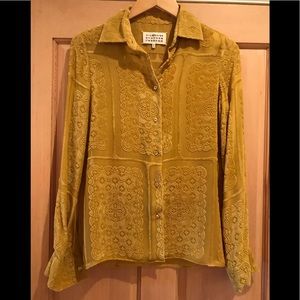Mustard yellow maison margiela top